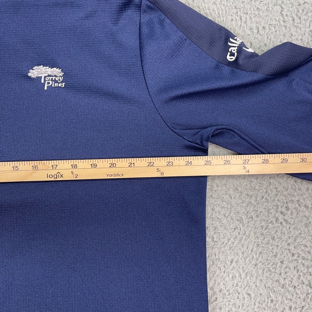 Callaway Pullover 1/4 Zip Mens Large Navy Blue Torrey Pines Weather Series - Picture 9 of 11